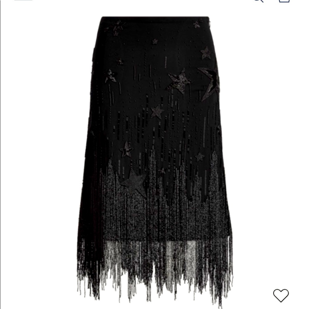 Ralph Lauren beaded fringe skirt